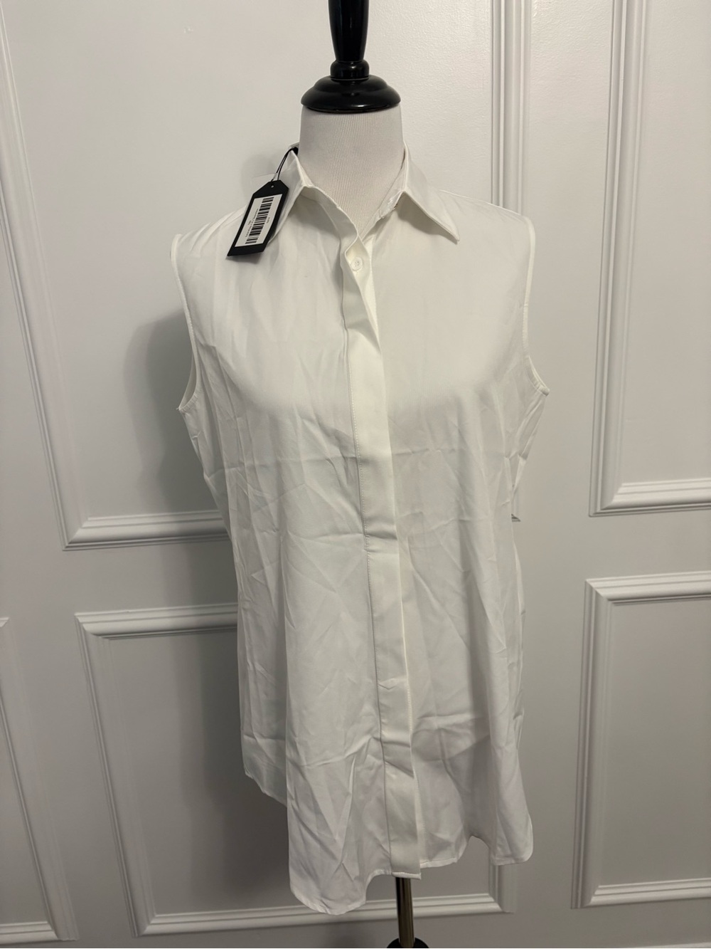 NWT Aleeza Paris Sleeveless Collared Blouse - 1X